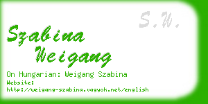 szabina weigang business card